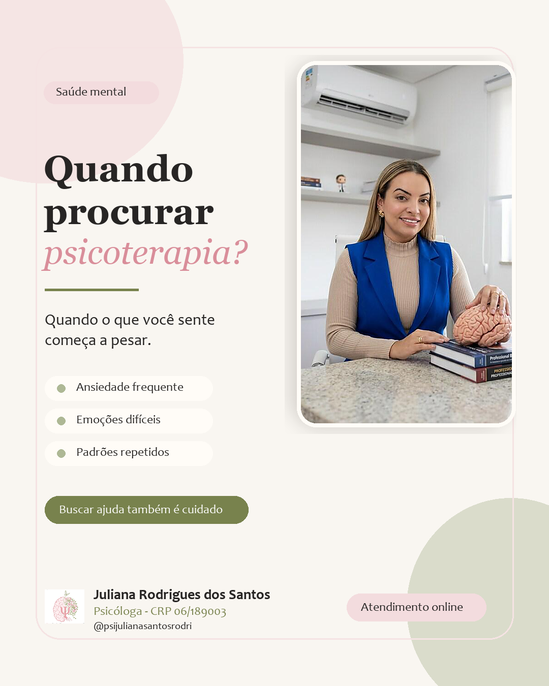 Exemplo de feed — Juliana Rodrigues — arte demonstrativa do Fluxa Social