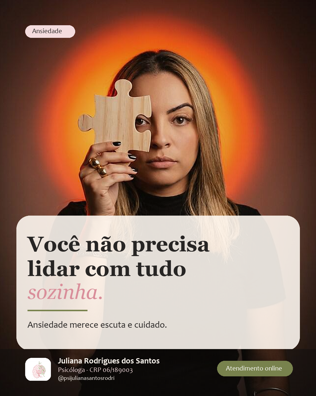 Exemplo de feed — Juliana Rodrigues — arte demonstrativa do Fluxa Social